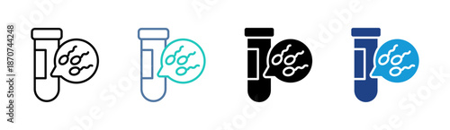 Sperm Analysis icon set multiple style collection