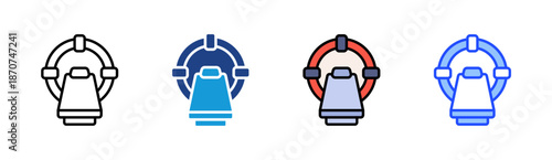 Bio Scanner icon set multiple style collection