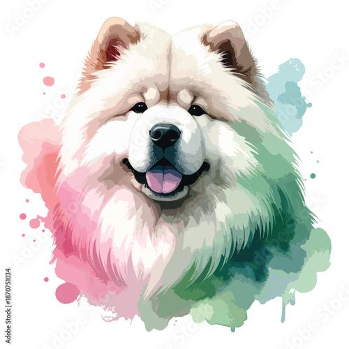 Chow Chow Dog Illustration