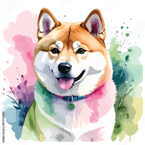 Chow Chow Dog Character Illustration 