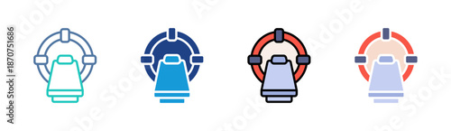 Bio Scanner icon set multiple style collection