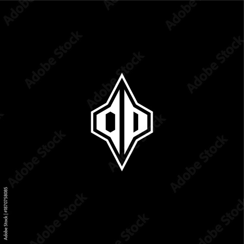 modern monogram gaming initial logo esport concept OD techno racing style design letter