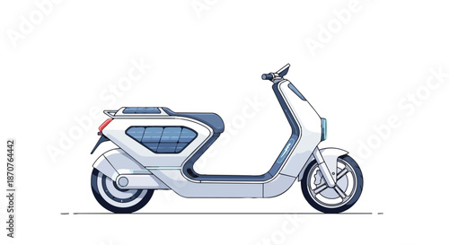 Futuristic Electric Scooter Pixel Art Illustration for Sustainable Urban Mobility