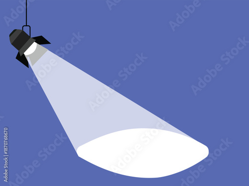 stage spotlight beam casting dramatic white light cone for theater performance and entertainment venue illumination design