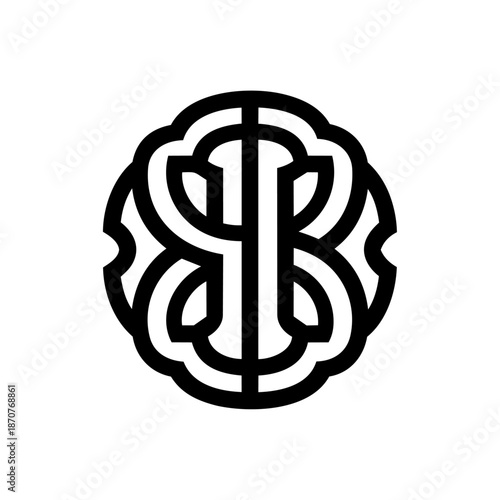 Intertwined circular monogram forming a refined emblem that conveys heritage, balance, unity, and timeless brand identity.