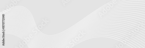 Abstract gray background with wavy lines. The background features a smooth texture. Gray color enhances the minimalist style. Modern wavy line pattern background. Gray background vector.