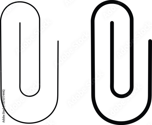 Paperclip line icon simple minimal vector illustrator design