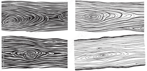 Abstract black and white rendition showcasing intricate organic patterns reminiscent of natural wood grain textures