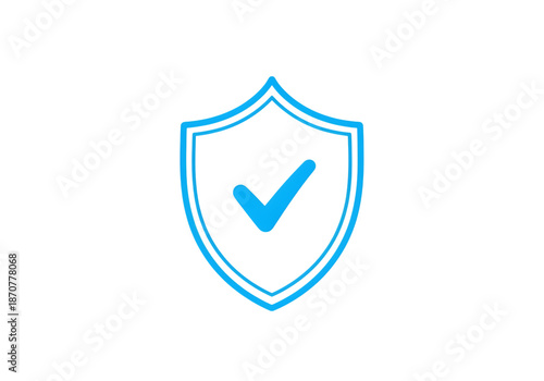 Blue check mark shield icon isolated on transparent background Free Download Blue check mark shield icon isolated on transparent background - GFXLoad