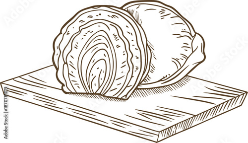 lemon fruit with one half sliced on wooden cutting board, citrus fresh ingredient