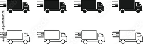 icon, vector, silhouette, freight, service, courier, delivery truck, cargo truck, shipping truck, logistics icon, transport 