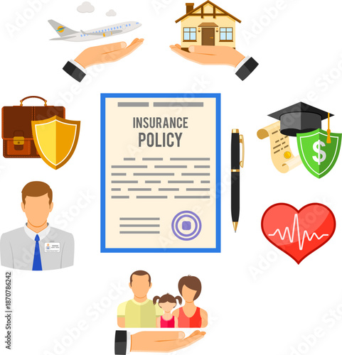 Insurance Services Timeline Infographics