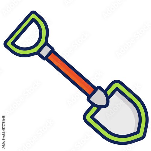 Hand Drawn Shovel for Digging and Yard Work