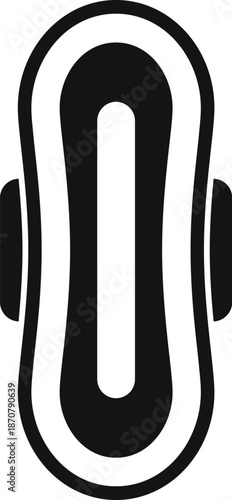 Sanitary pad icon representing feminine menstrual hygiene