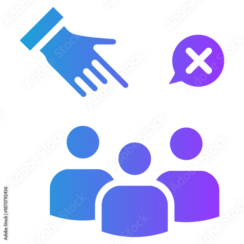Anti Discrimination glyph gradient icon