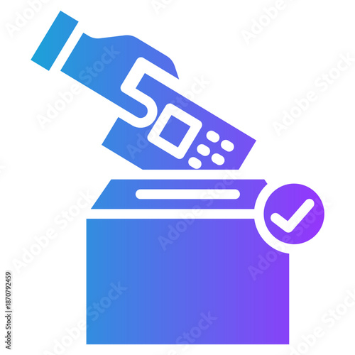 Right To Vote glyph gradient icon