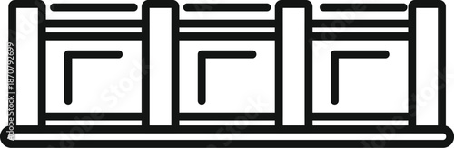 Scaffolding structure showing support for building work, presenting modular architecture