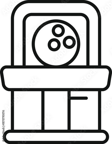 Bowling ball machine returning a bowling ball for another round of play in the alley