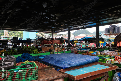 Castries central market view, Saint Lucia