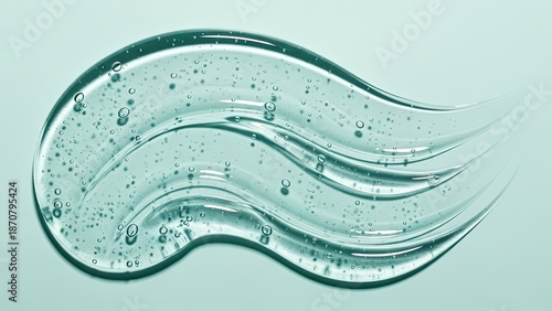 Wallpaper Mural Clear Blue Gel Swatch with Bubbles on a Light Background. Torontodigital.ca