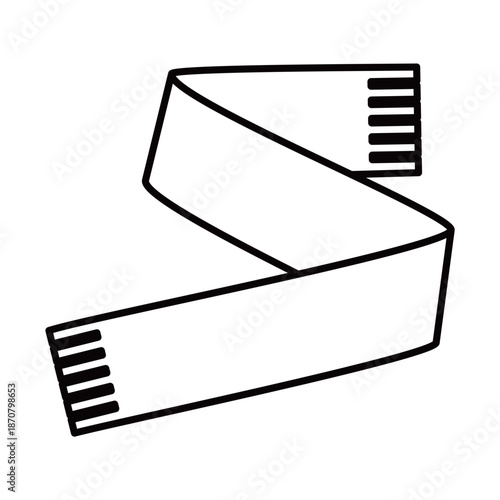 冬の防寒アイテム・マフラーのイラスト