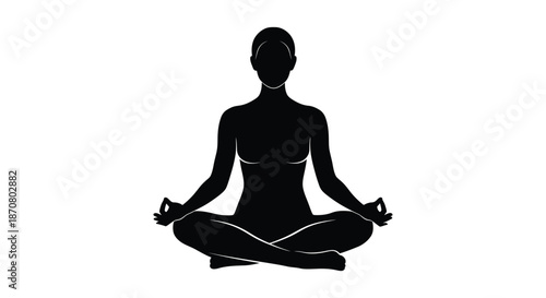 Serene woman meditating in peaceful yoga pose