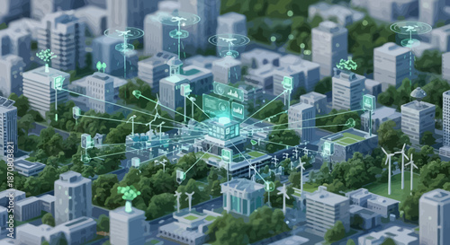 Smart City with Advanced Digital Infrastructure and Renewable Energy Sources