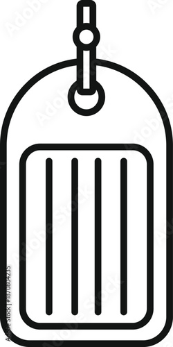 Dog tag icon representing army identification and personal information for soldiers