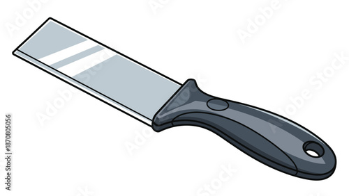 Illustration of a blue concrete vibrator tool and its motor