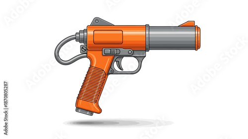 Digital measuring device displaying distance measurement on screen.