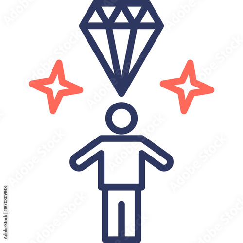 Human Dignity line color icon