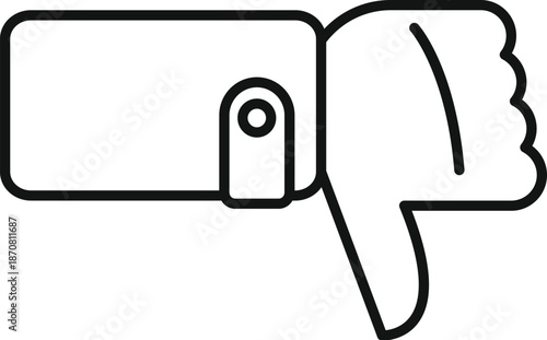 Wallet showing thumbs down gesture symbolizing financial rejection or disapproval