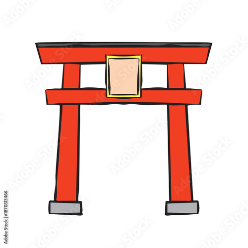 デザイン素材・飾りパーツ　神社の鳥居