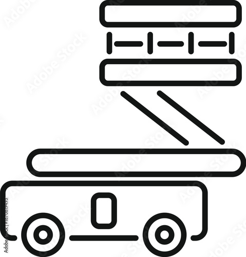 Scissor lift vehicle elevating platform for industrial and construction work