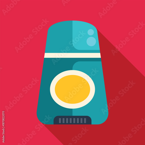 Deodorant stick providing personal freshness and cosmetic hygiene in a flat design