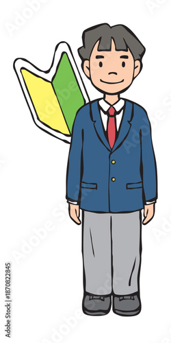 男の子制服　ブレザー　若葉マーク