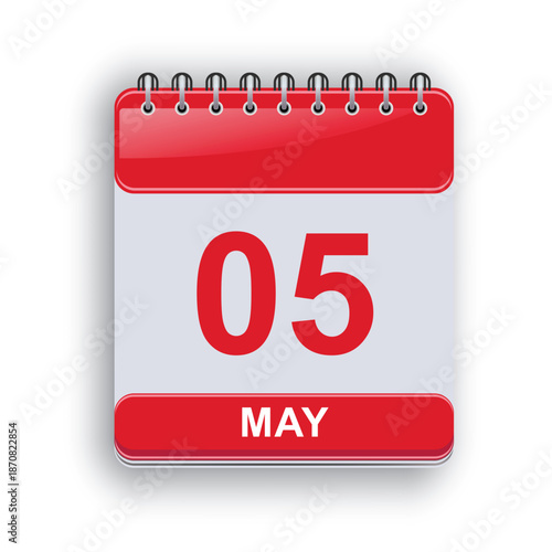 May 5 Daily Calendar Template Printable Design