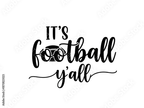 Football themed typography with bold text and decorative elements