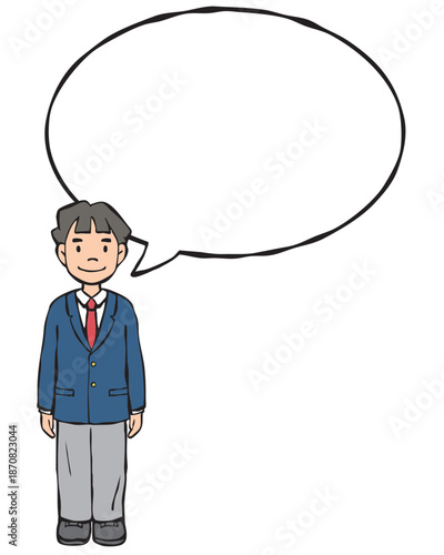 男の子制服　ブレザー　吹き出し付き