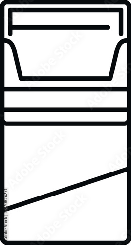 Open cigarette pack showing tobacco products as a smoking and addiction concept