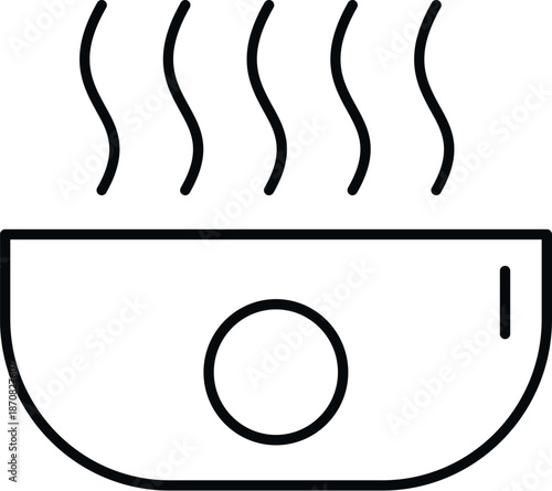 Hot bowl releasing steam, representing food, warmth, and culinary concepts