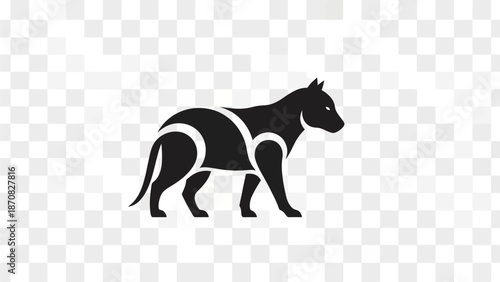 Stylized Wild Dog Silhouette