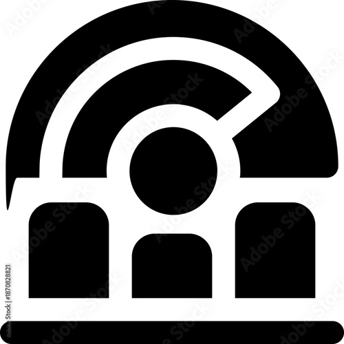 performance glyph icon. Strong and solid vector icon for websites, mobile interfaces, presentations, and visual branding. High quality and easy to edit.