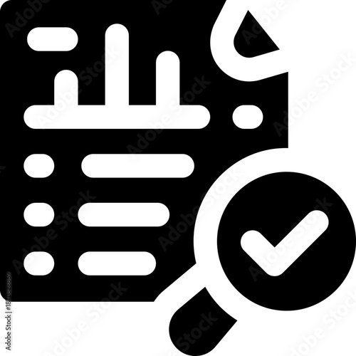 research glyph icon. Strong and solid vector icon for websites, mobile interfaces, presentations, and visual branding. High quality and easy to edit.