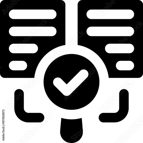 comparation glyph icon. Strong and solid vector icon for websites, mobile interfaces, presentations, and visual branding. High quality and easy to edit.