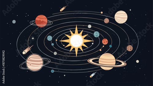 illustration of a solar system