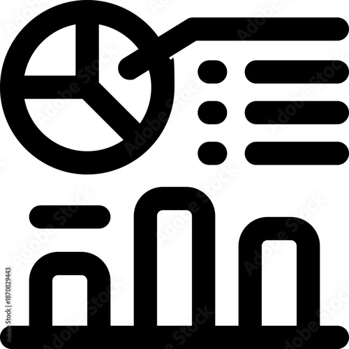 statistics line icon. Clean and minimalist vector icon for websites, mobile apps, presentations, and logos. Fully scalable and customizable for any project.