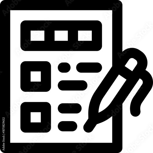 survey line icon. Clean and minimalist vector icon for websites, mobile apps, presentations, and logos. Fully scalable and customizable for any project.