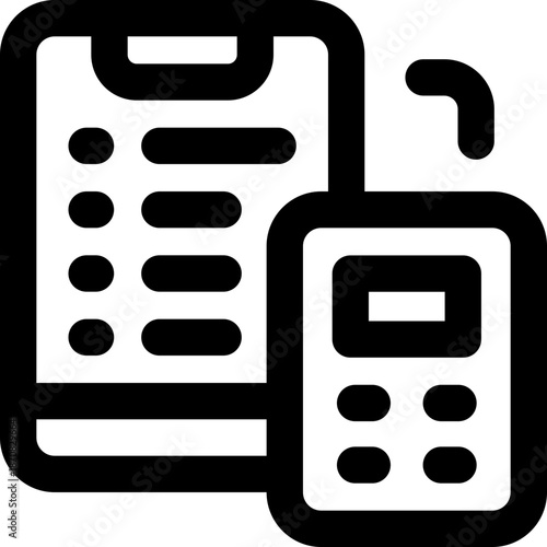 calculating line icon. Clean and minimalist vector icon for websites, mobile apps, presentations, and logos. Fully scalable and customizable for any project.