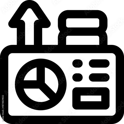 profit line icon. Clean and minimalist vector icon for websites, mobile apps, presentations, and logos. Fully scalable and customizable for any project.